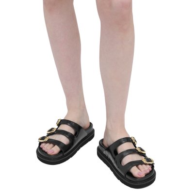 THE LEATHER KIKI SLIDE